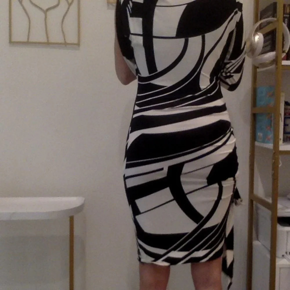 Cache Marble Print & Striped Cold Shoulder Dress Size XS - Picture 7 of 8